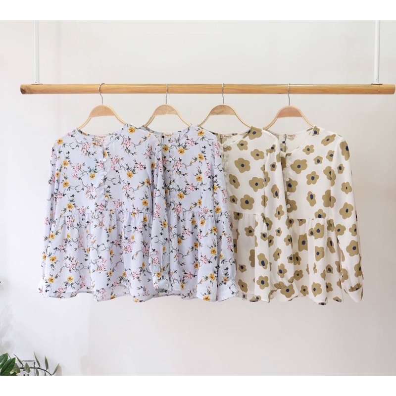 [NEW] Áo voan hoa nhí babydoll HAPPYZOO - Floral babydoll top | BigBuy360 - bigbuy360.vn