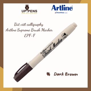 Bút brush viết calligraphy Artline Supreme Brush Marker EPF-F – Màu nâu đậm (Dark Brown)