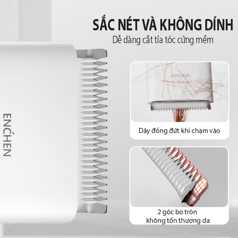 Tông đơ cắt tóc Xiaomi Youpin Enchen Boost sạc pin dễ cắt tiện lợi dùng gia đình và salon Tông đơ điện Xiaomi Enchen