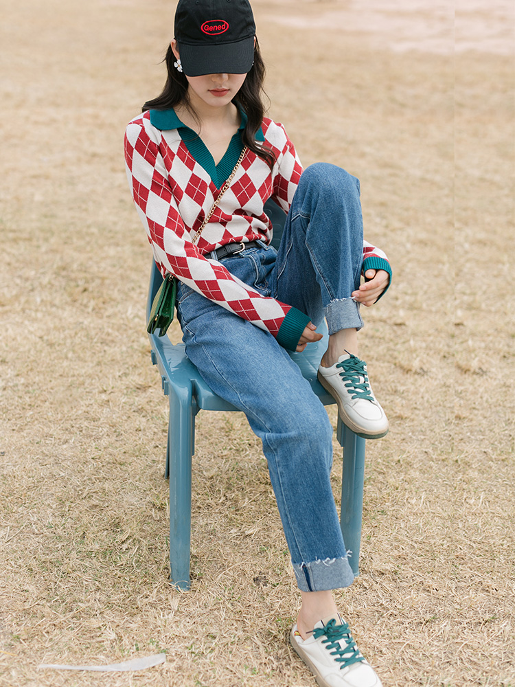 Áo len cổ V tay dài thời trang Hàn Quốc 2020 cho nữ | BigBuy360 - bigbuy360.vn