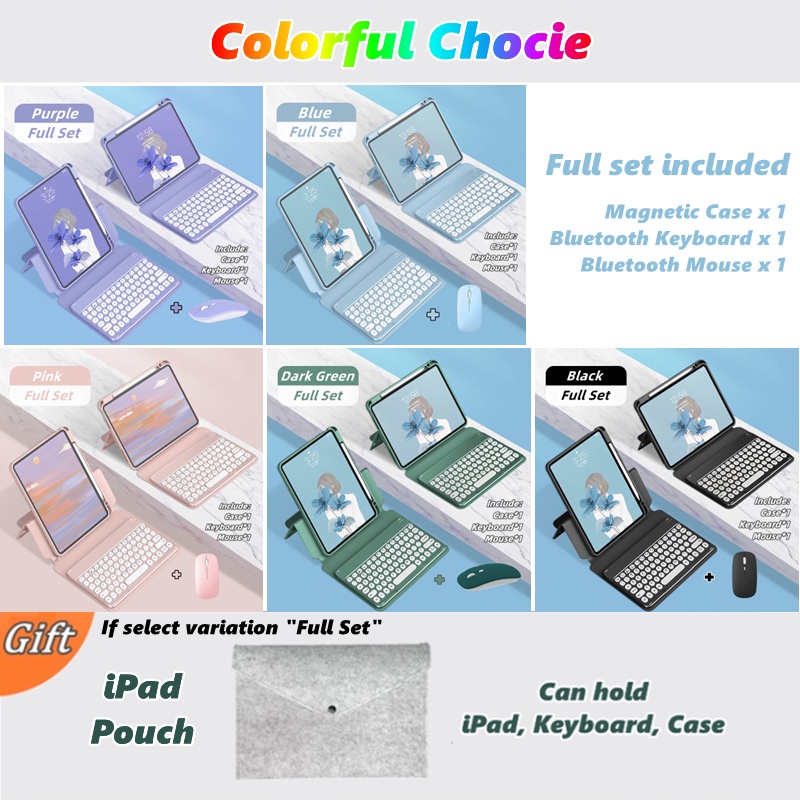 NIXXOS Bao Da Mềm Xoay 360 Độ Có Bàn Phím Bluetooth Cho iPad 10.2'' iPad 7th/8th/9thGen 10.9'' Air4/Air5 Pro11'2020/2021