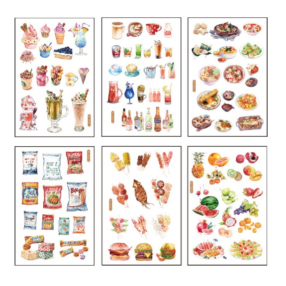 Set 6 tấm sticker nhiều chủ đề