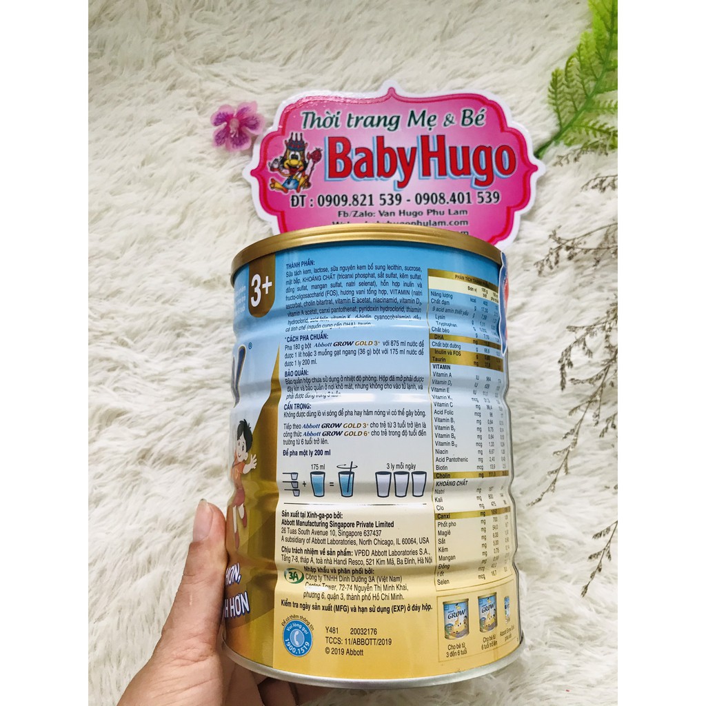 Sữa bột Abbott Grow 3+ Hộp 900g