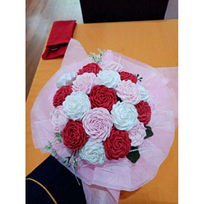 Hoa hồng giấy nhún bó