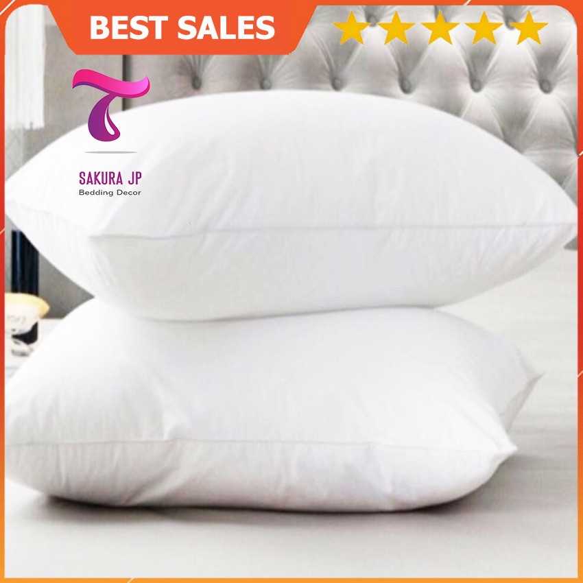 Ruột Gối Ngủ Bông Hạt Trắng - Ruột Gối Ngủ Cao Cấp Sakura JP Bedding Decor