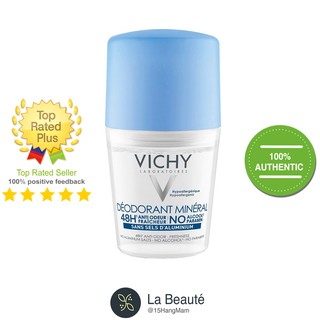 Vichy déodorant mineral 48h - lăn khử mùi không cồn 50ml