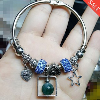 Kiềng tay sỉ 5 cái [ Charm + đá phong thủy ]