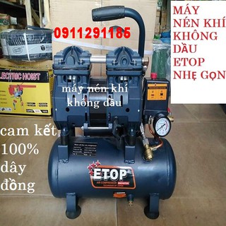 Máy nén khí không dầu ETOP màu xanh