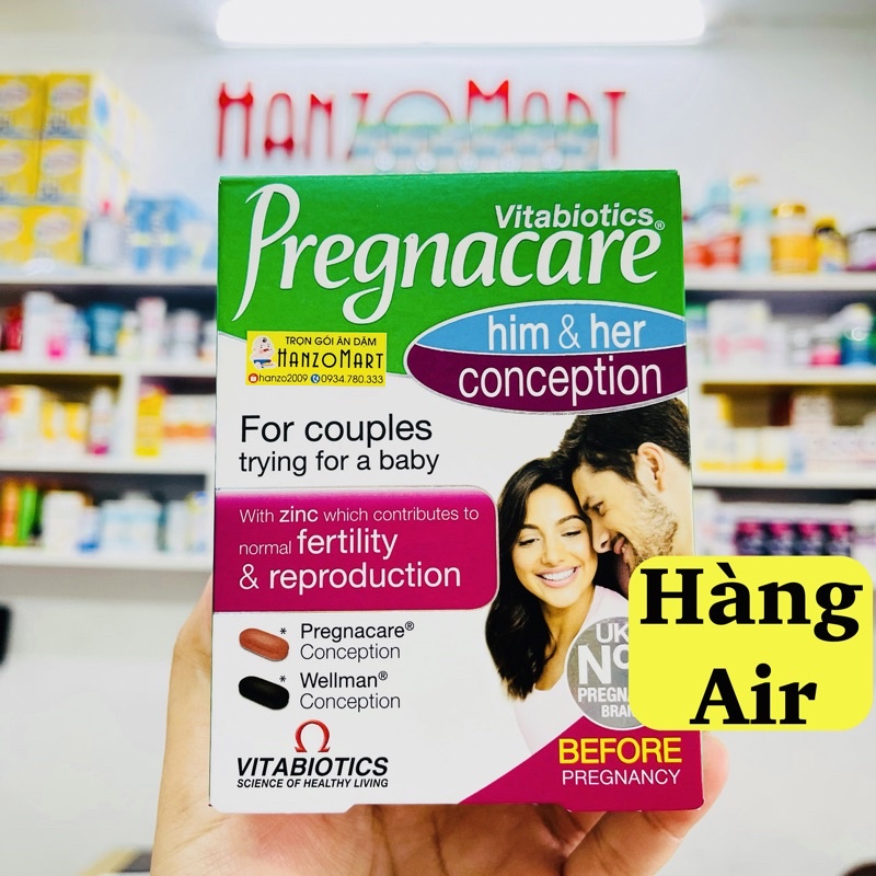 Viên uống tăng khả năng thụ thai Pregnacare Him &amp; Her 60v