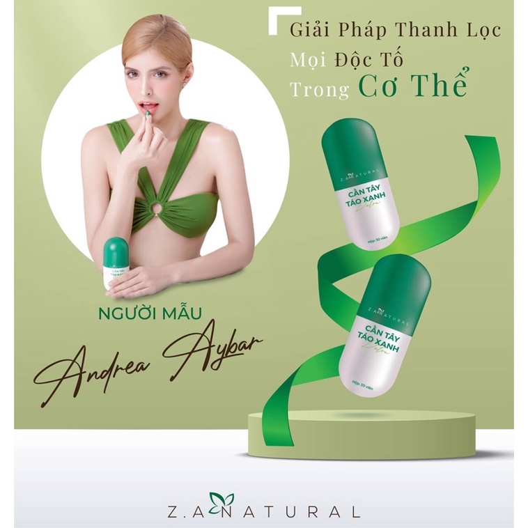 Detox ZA Premium Cần tây Táo xanh (30 viên)