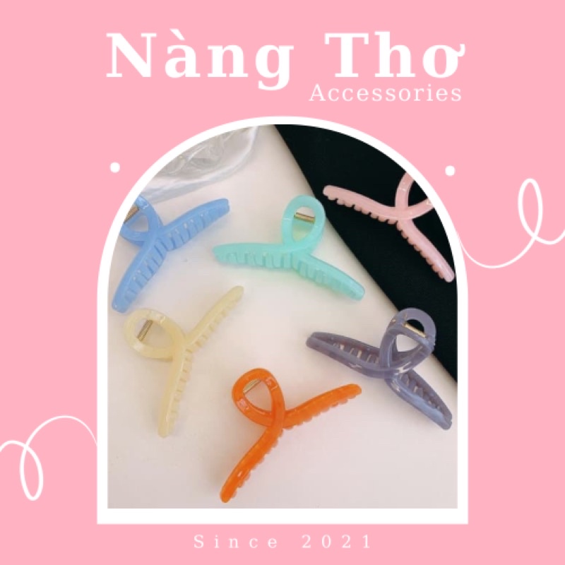 Kẹp càng cua hàn quốc, kẹp tóc nữ nhiều màu Nàng Thơ Accessories