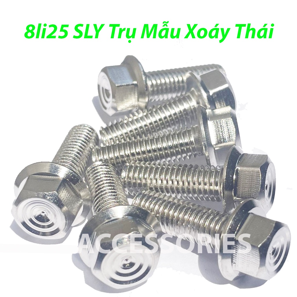 Ốc Salaya 8li25 Trụ Mẫu Xoáy Thái gắn pass heo Honda/Pas Gát Chân Sau/cảng sau Yaz và các vị trí cùng kích thước PKPH