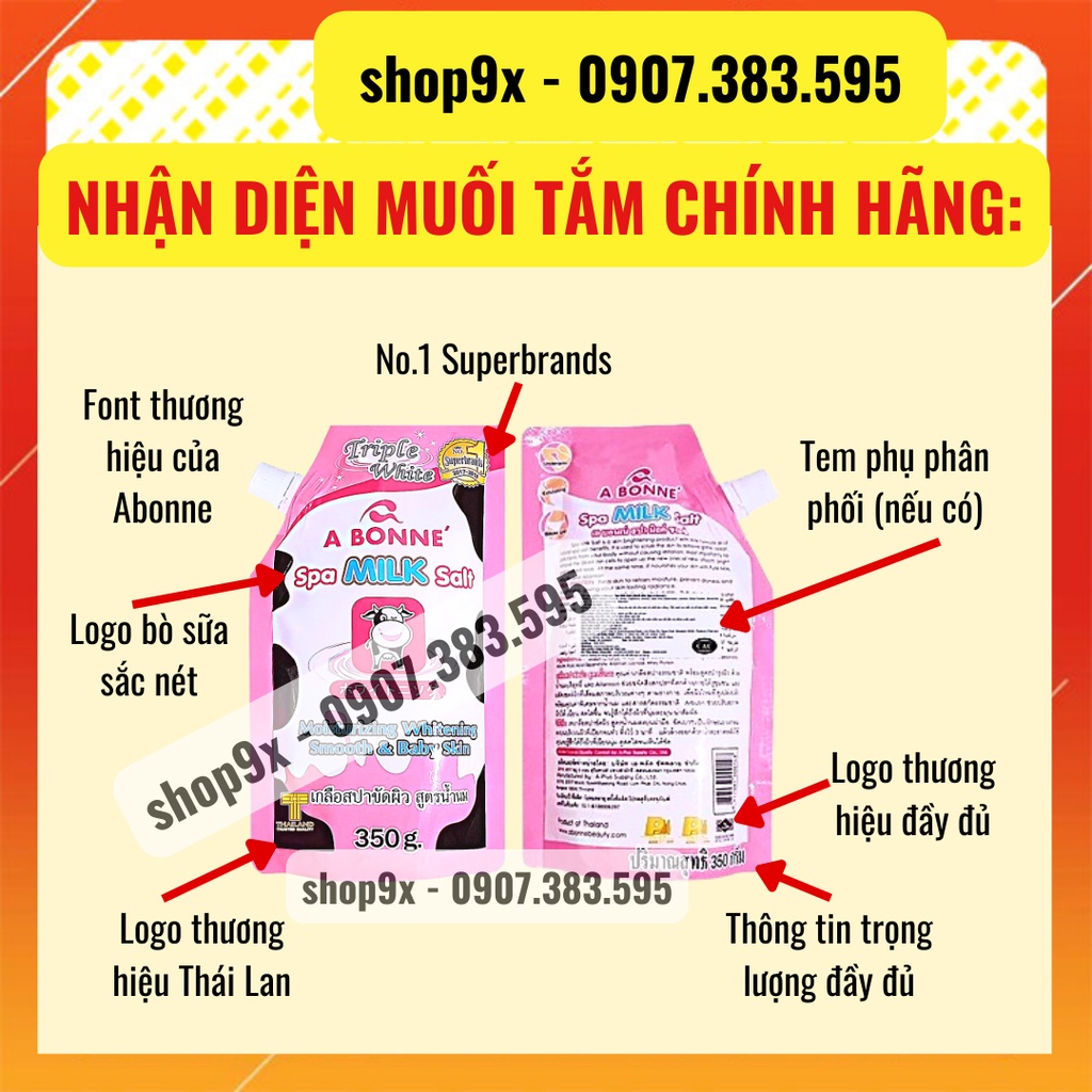 Muối Tắm Sữa Bò Tẩy Tế Bào Chết A Bonne Spa Milk Salt Thái Lan 350gr