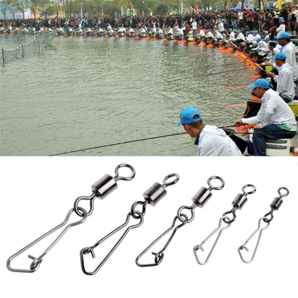 Bộ 50 cái vòng bi gắn mồi câu cá chuyên dụng