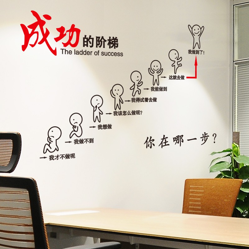 Inspirational tường sticker poster phòng văn phòng trang trí tường sticker lớp văn hóa doanh nghiệp