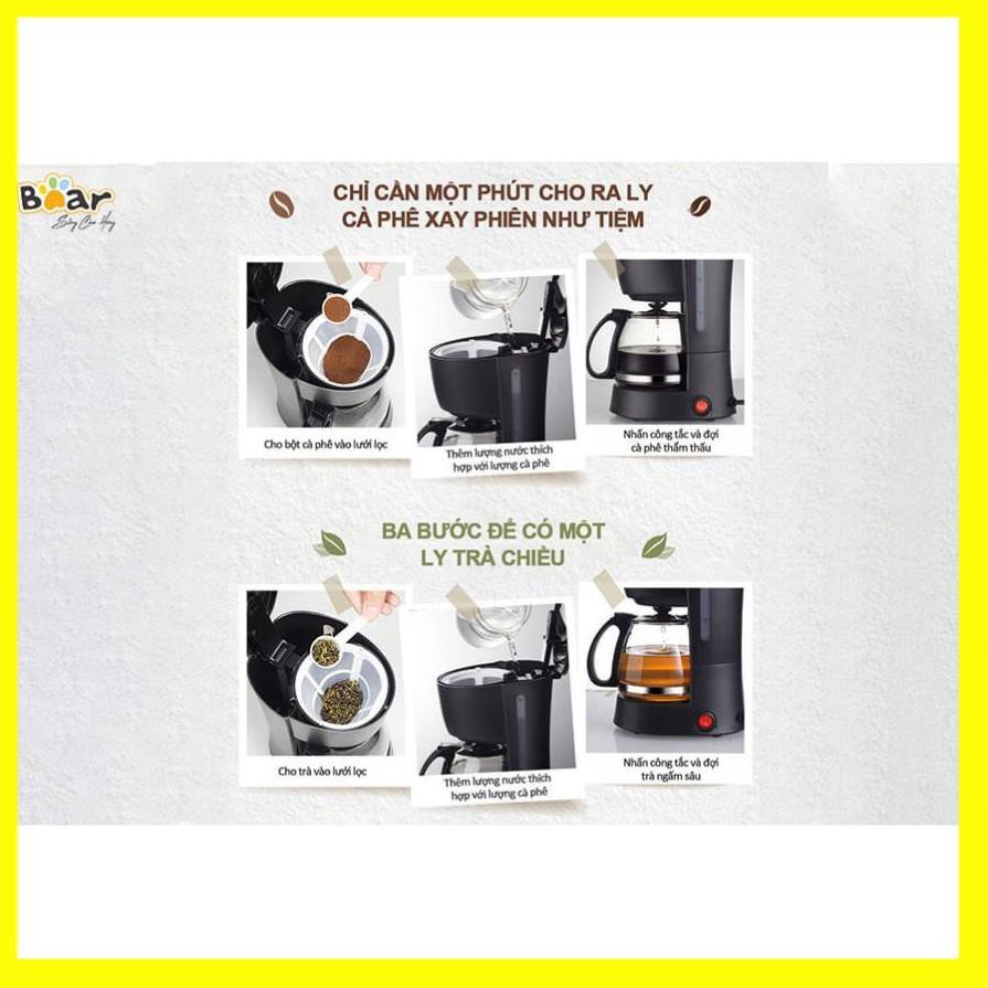 Máy Pha Cà Phê Đa Năng Bear, Máy Pha Trà, Máy Ép Cafe _ Espresso_Chính Hãng Bear KFJ-403_Dung Tích 600ml_Bảo Hành 1 Năm