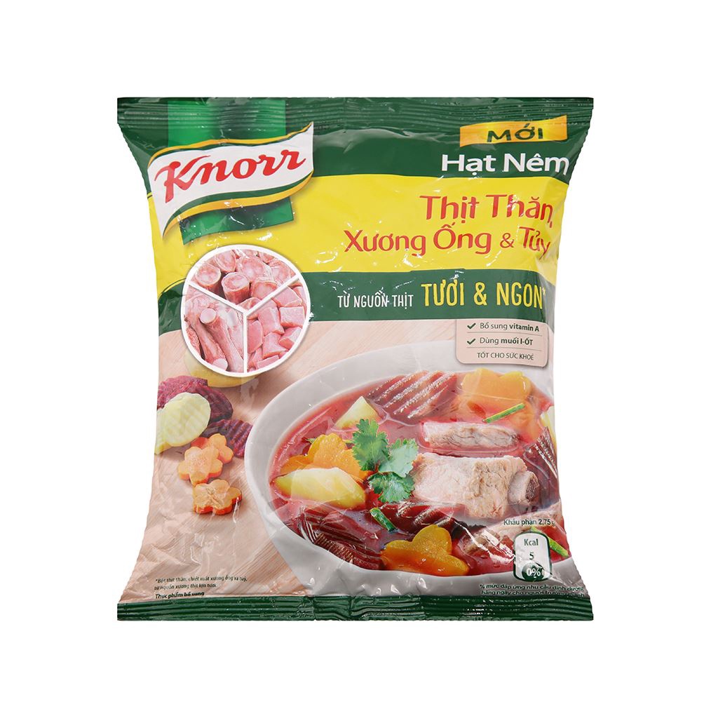 Hạt nêm thịt thăn, xương ống, tủy Knorr gói 400g