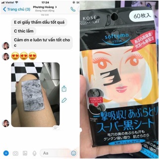 (Clip) Giấy thấm dầu Kose