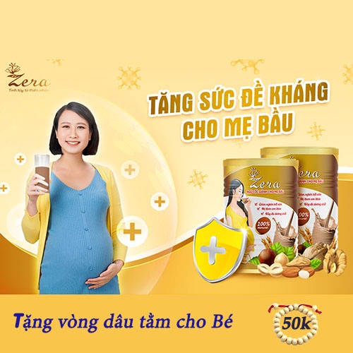 Bột Ngũ Cốc Dinh Dưỡng Dành Cho Mẹ Bầu Zera - Giảm Nghén Hết Nôn - Mẹ Thon Con Khỏe - Đầy Đủ Dưỡng Chất - Tặng Vòng Dâu