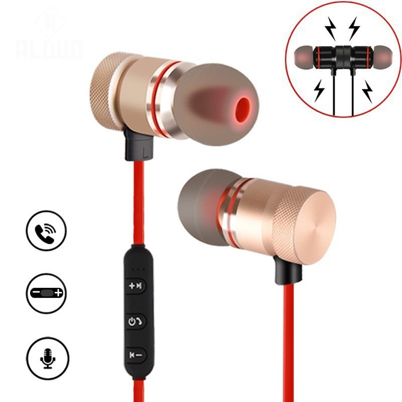 Tai nghe bluetooth 4.1 không dây thiết kế đeo cổ tiện dụng khi tập thể thao | BigBuy360 - bigbuy360.vn
