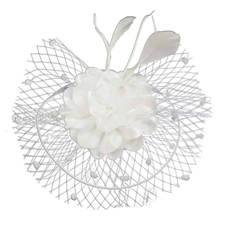 Kẹp Tóc Trang Trí Vải Lưới Hình Nón Hóa Trang Cho Nữ