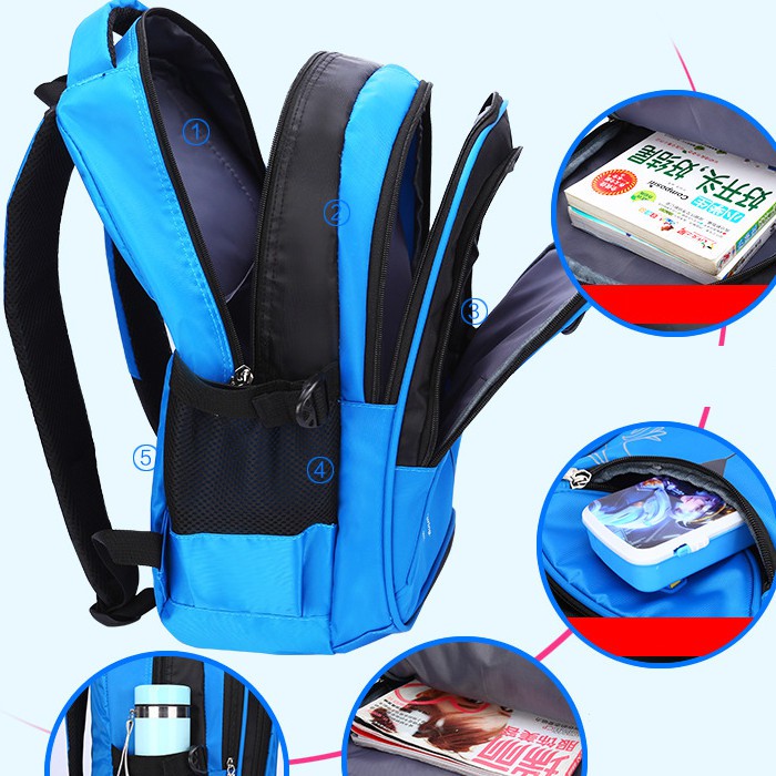 Balo Học Sinh Phong Cách Hàn Quốc Backpack Cấp 2 Cấp 3 - Ba lô đi học bé trai - Balo trẻ em