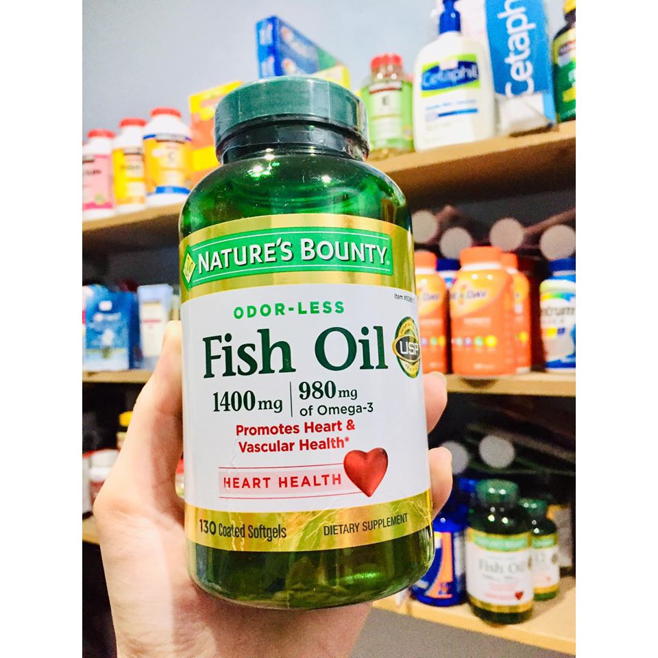 🧡 Dầu cá Nature’s Bounty Fish Oil 1400mg của Mỹ