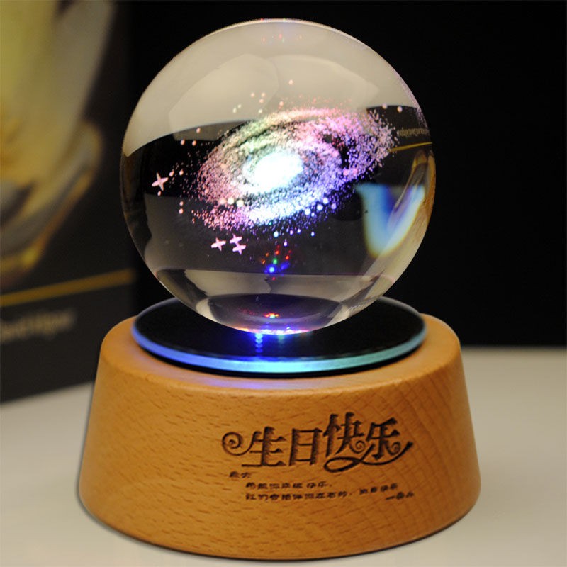 ◆♗Quả cầu pha lê bồ công anh xoay hộp âm nhạc tám hộp âm nhạc tự làm tặng cô gái món quà kỷ niệm sinh nhật
