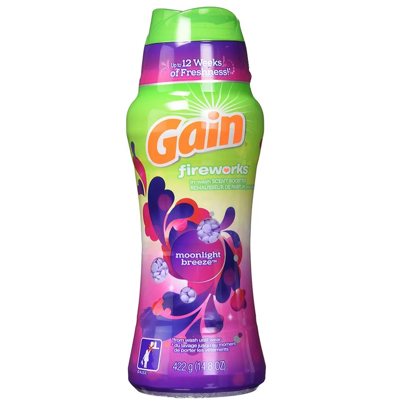 Hạt thơm áo quần Gain fireworks in-wash scent boosters Moonlight Breeze 285g/422g/752g