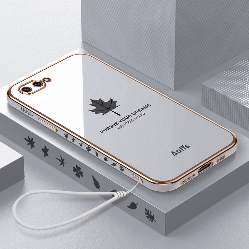 ốp lưng điện thoại mạ sang trọng tương thích với Cho OPPO A3S A5 A5S / A16 / A15 / A15S / A12 / A12E / A9 / A7 / A5 2020 Vỏ silicon mềm TPU có dây buộc case