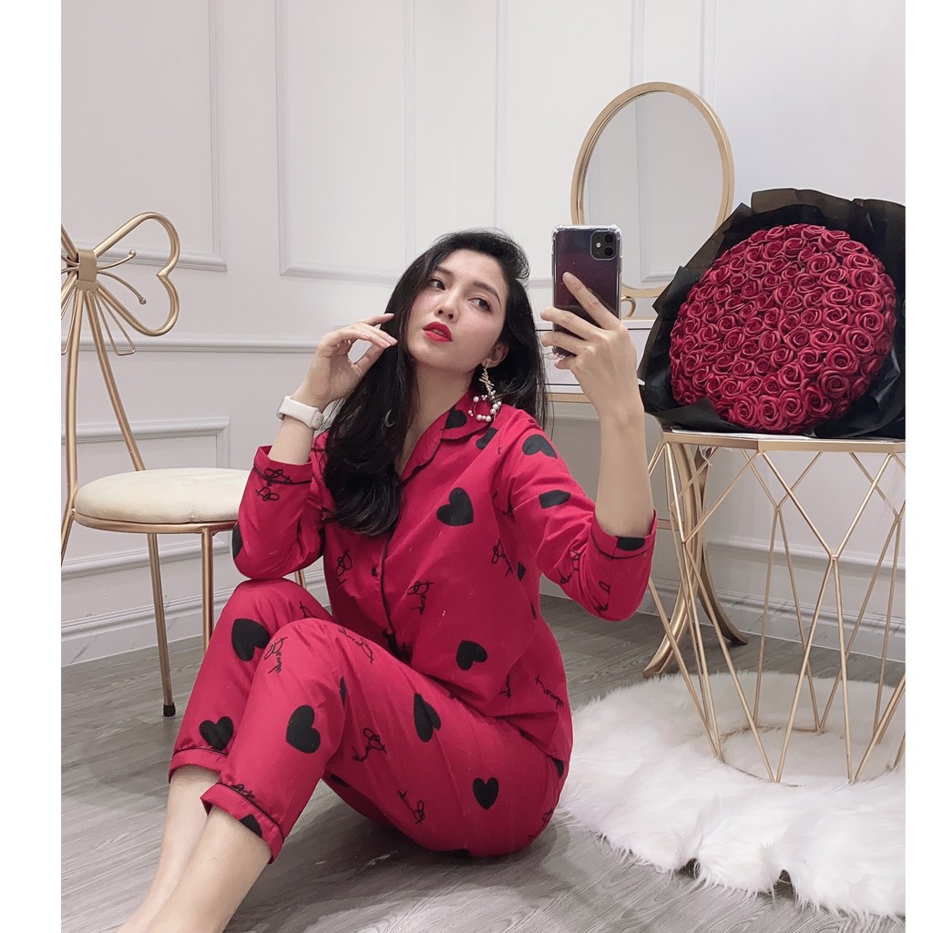 Pijama kate thái loại đẹp tay dài quần dài | BigBuy360 - bigbuy360.vn