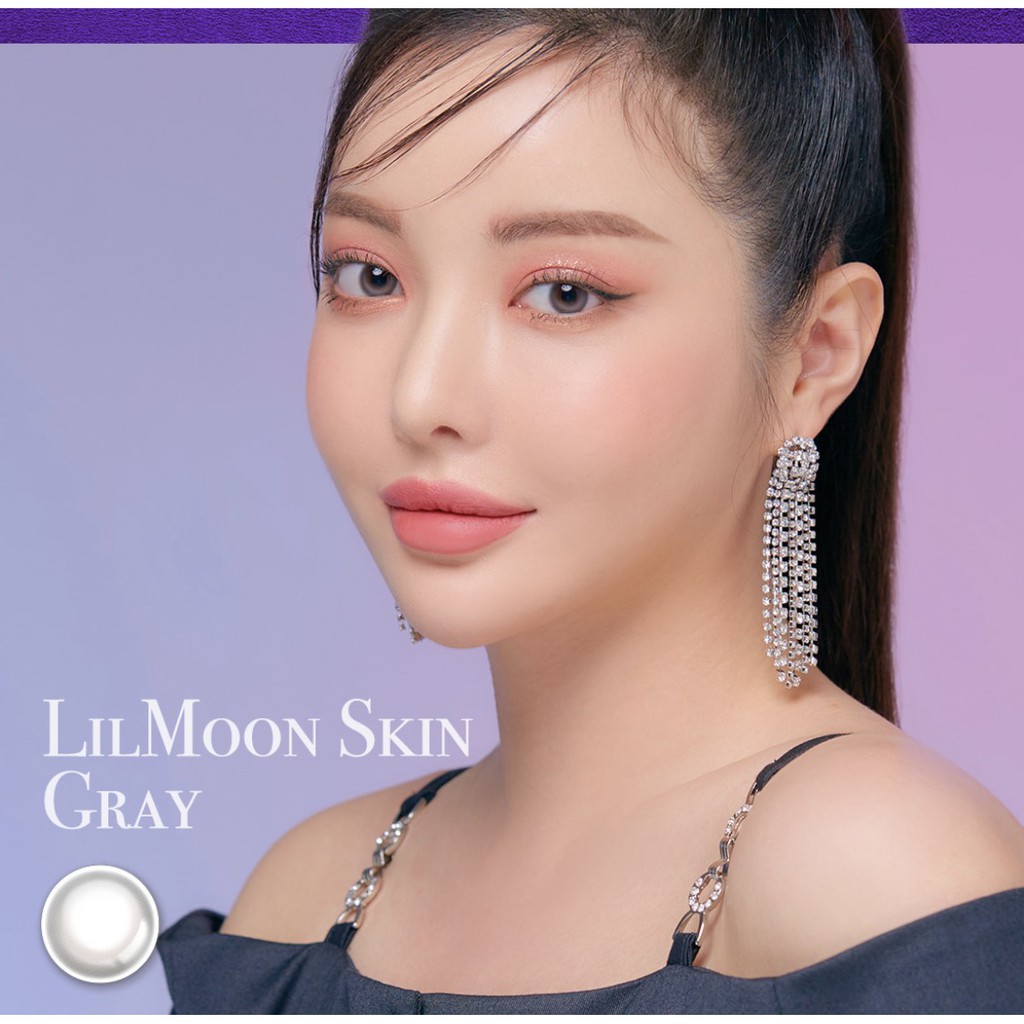 &lt; Có sẵn 6.00 độ &gt; Kính áp tròng Lilmoon Skin Gray của Lensme Korea (HSD 1 tháng)