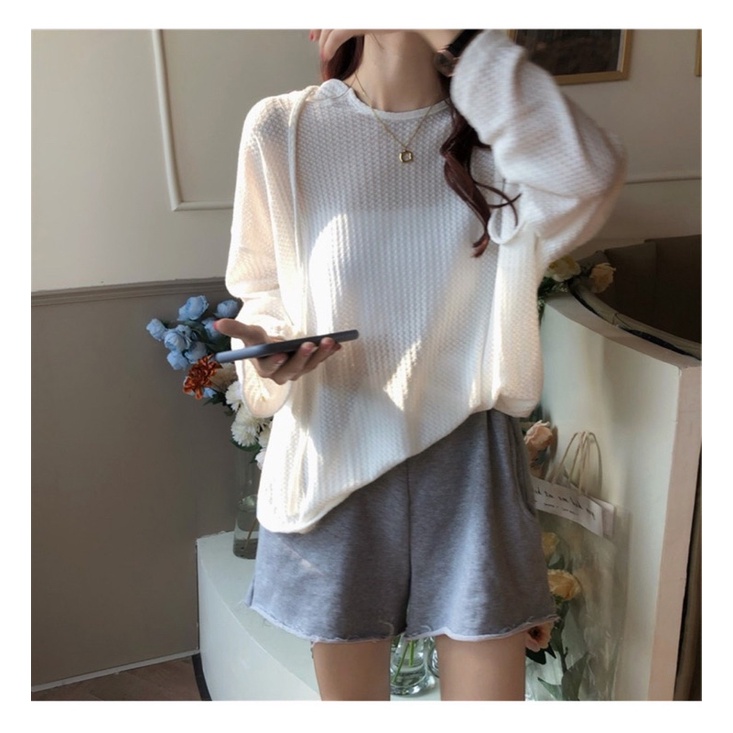 áo len xốp 2 mặt dáng thụng