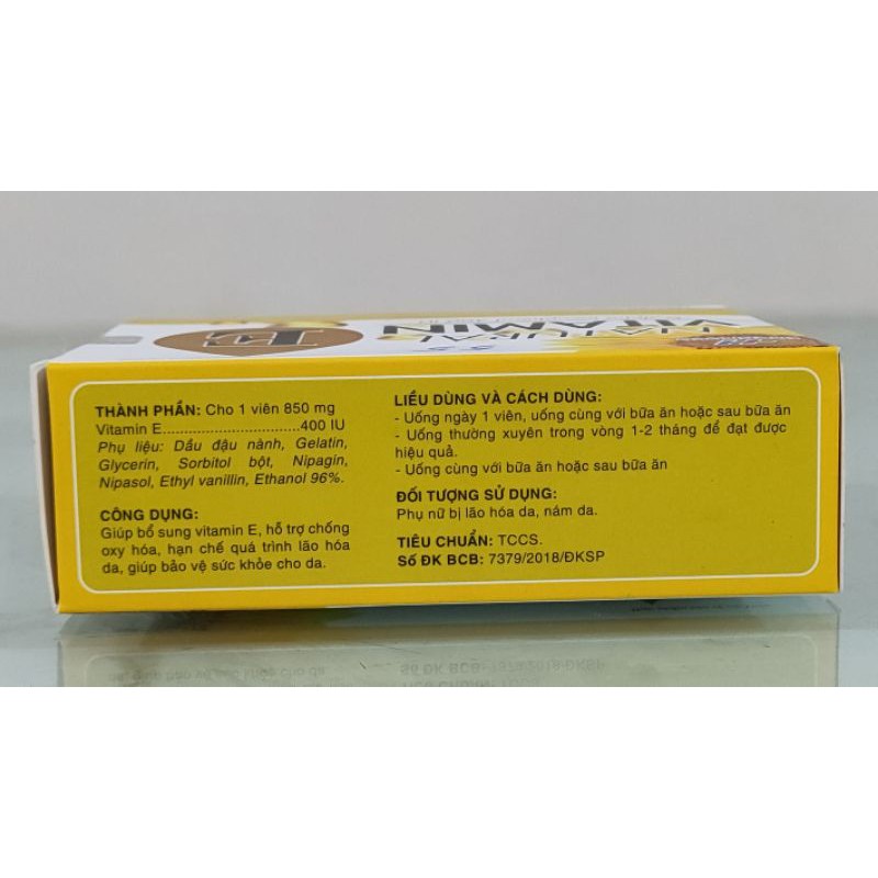 VITAMIN E 🌻 Giúp bổ sung vitamin E, hỗ trợ chống oxy hóa, hạn chế quá trình lão hóa da, giúp bảo vệ sưc khỏe cho da 🌻 | Thế Giới Skin Care