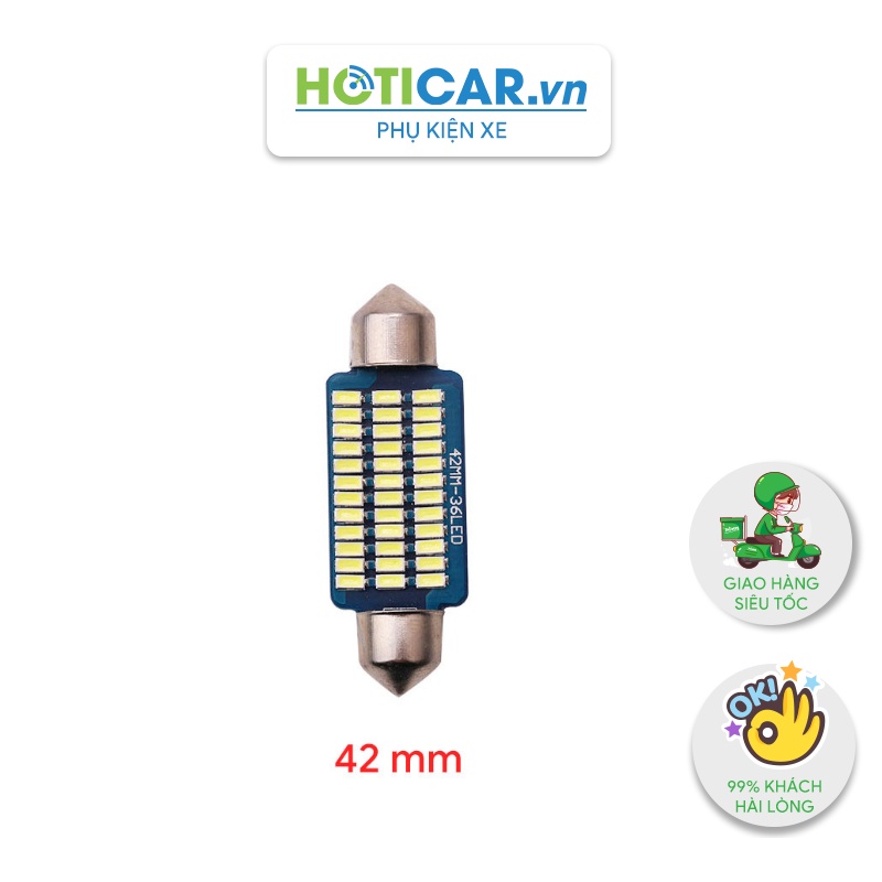 Bóng LED trần, đọc sách, cốp, chip 3014 festoon F3014-36 kích thước 42mm