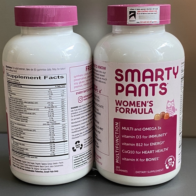 Kẹo vitamin cao cấp cho phụ nữ Smarty Pants Women's Formula