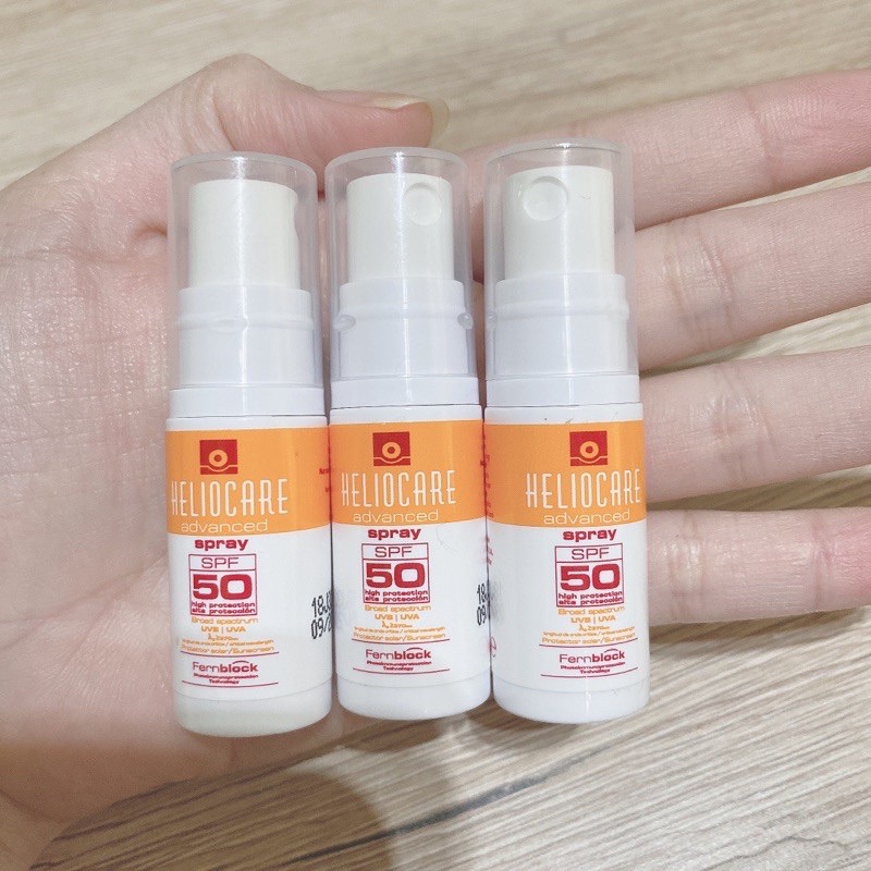 [Minisize]Kem chống nắng Heliocare 360 water gel, pigment solution, Mineral, spray
