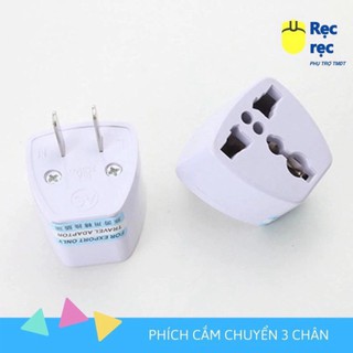 [SALE 3 NGÀY] [BAO CHẤT] phích cắm đổi ổ điện từ 3 chân sang 2 chân 3 chấu sang 2 chấu