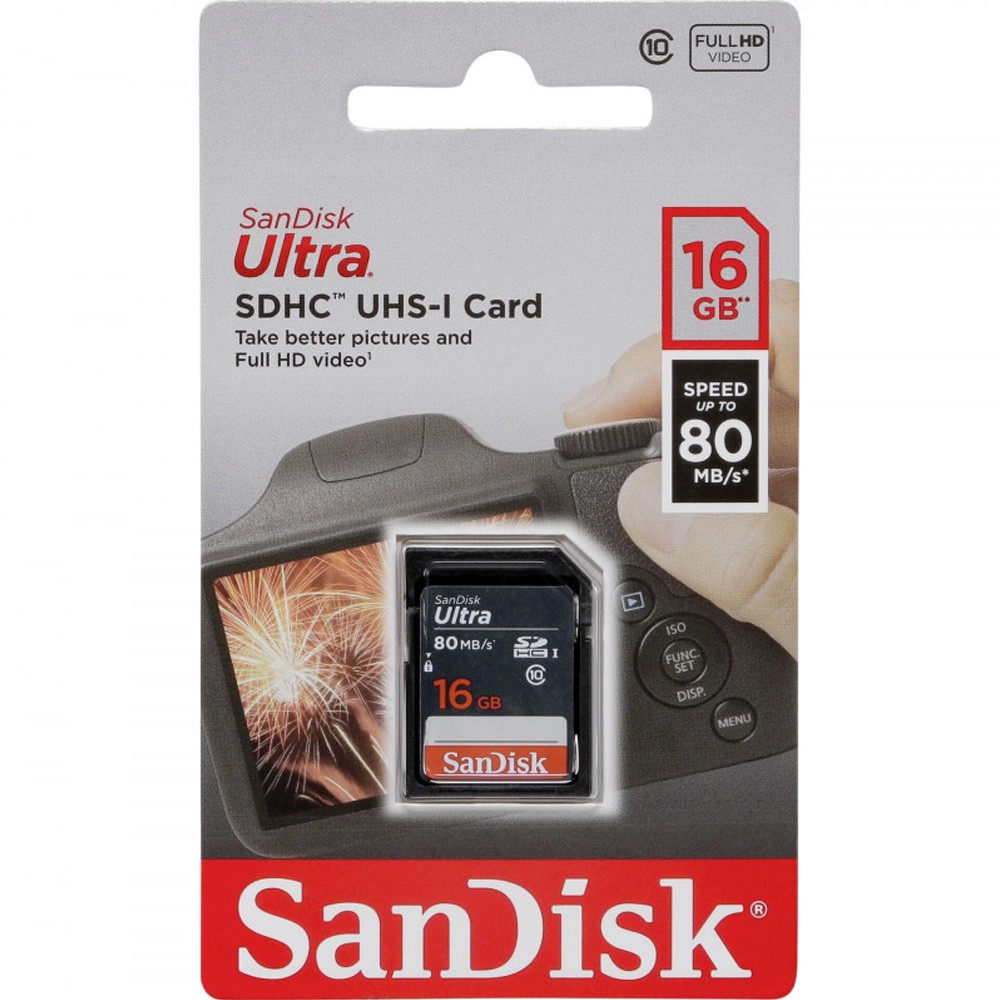 Thẻ nhớ SDHC SanDisk Ultra Lite 16GB 80MB/s SDSDUNS-016G-GN3IN | BigBuy360 - bigbuy360.vn