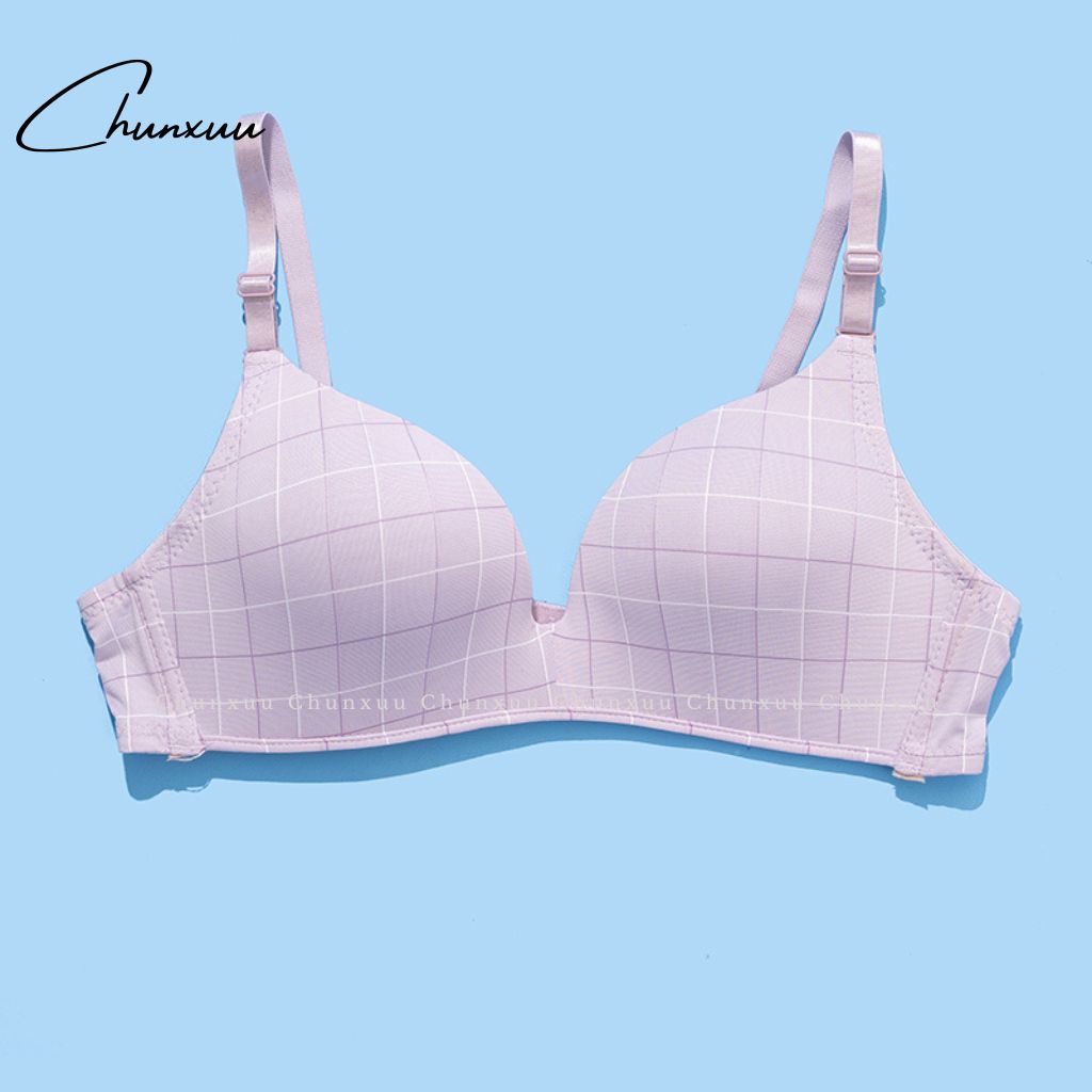 Áo ngực nữ kẻ caro trẻ trung thiết kế không gọng đệm mỏng nâng ngực nhẹ nhàng - CHUNXUU AV14