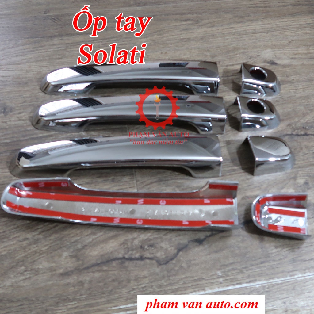 Combo 2 món ốp mạ: Tay + hõm  Hyundai Solati hàng cao cấp Phạm Văn auto