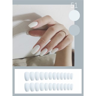 Set 24 móng tay giả/ móng tay đẹp trơn lì màu xinh xắn kèm keo dán