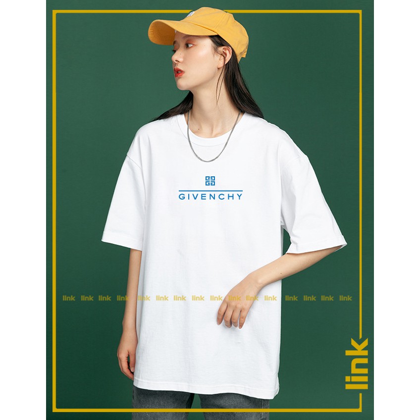 Áo nữ tay lỡ givenchi xinh unisex ( Đen, Trắng )
