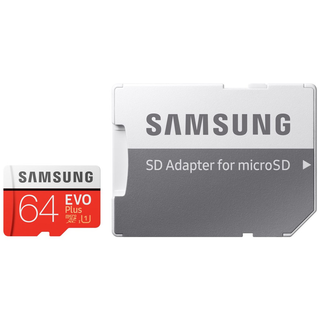 Thẻ nhớ MicroSDXC Samsung Evo Plus 64GB U1 2K R100MB/s W20MB/s - box Anh New 2020 (Đỏ) + Kèm Adapter