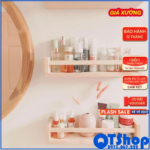 [Giá Xưởng] Kệ Gỗ Đa Năng Vít Âm Tường Đủ Size -QTShop