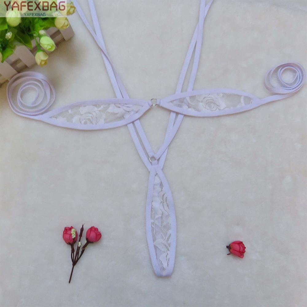 Polyester Lingerie Bra Top G-String Micro Bikini Set Swimwear Swimsuit