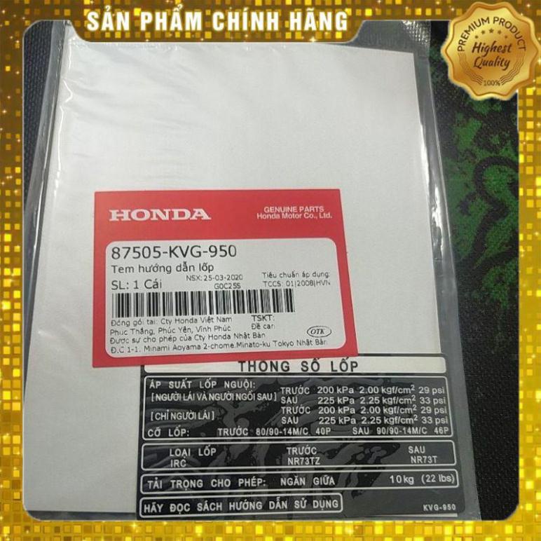 Tem thông số lớn Honda Air Blade 110/ Click 110 Vn