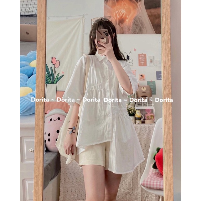 [Ảnh thật/Video] Áo sơ mi vạt lệch Hàn Quốc, Áo sơ mi Dorita - Dorita Boutique | BigBuy360 - bigbuy360.vn