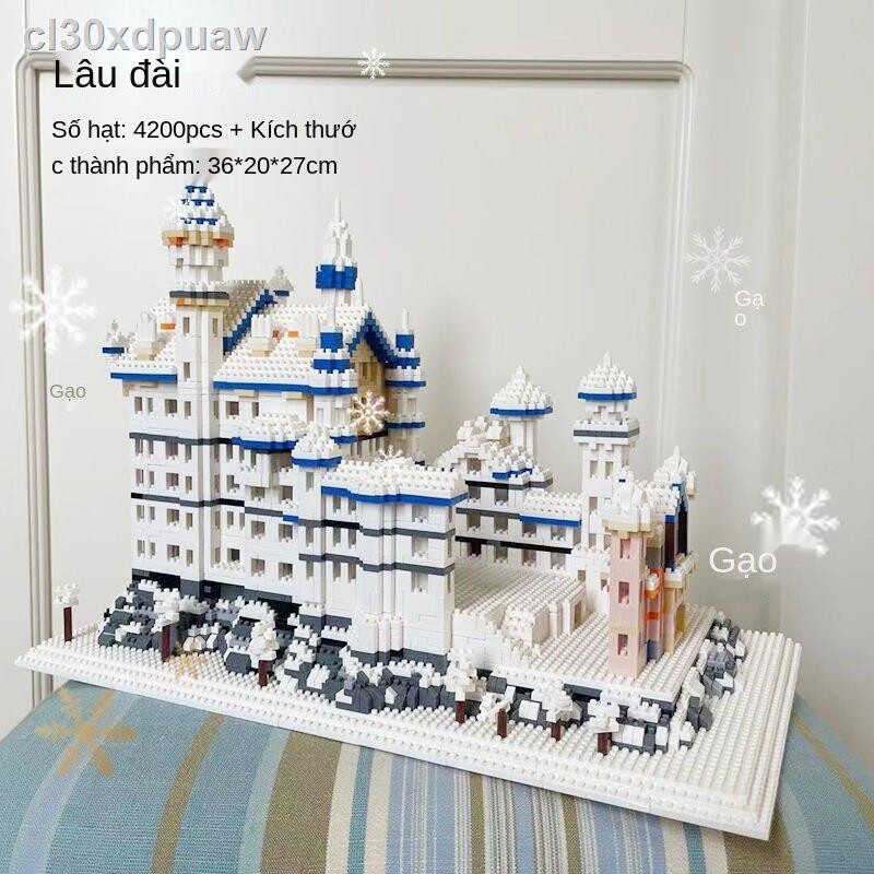 [Mới nhất ]Tương thích với Lego Tajhal Swan Lake Castle đồ chơi lắp ráp khối xây dựng bằng hạt vi mô có độ khó cao