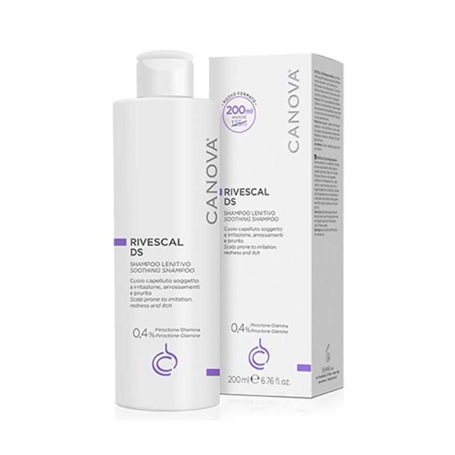 Dầu gội cải thiện tình trạng nấm, làm dịu dành cho da bị kích ứng, da gàu Canova Rivescal DS shampoo 200ml